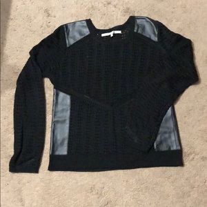 Knit and Leather sweater